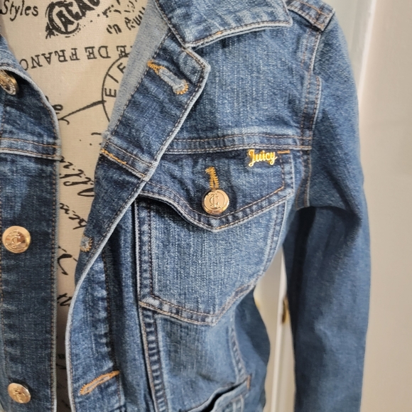 Vintage 90's Juicy Couture Denim Jean Jacket Size Medium - Picture 8 of 13